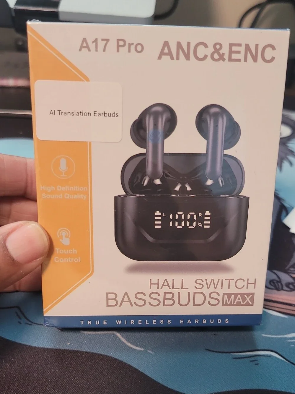 Hall Switch Translating Earbuds. Max True Wireless Earbuds - Black